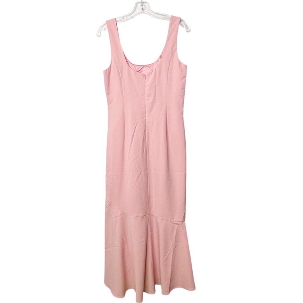 NWT BARDOT | Esther Frill Sleeveless High-Low Ruffle Dress in Peachy Pink Sz. 8 - Picture 5 of 6